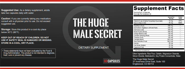 Huge Male Secret Ingredients